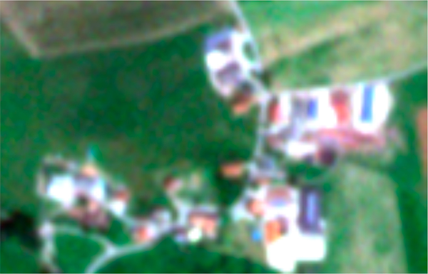 Obr. 2: PlanetScope: snímky z komerční konstelace s každodenní aktualizací s rozlišením 3 m/pixel